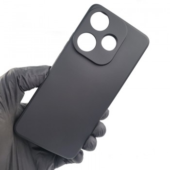 Liquid Air silikoninis juodas dėklas - su kameros apsauga (Xiaomi Poco F6 5G)